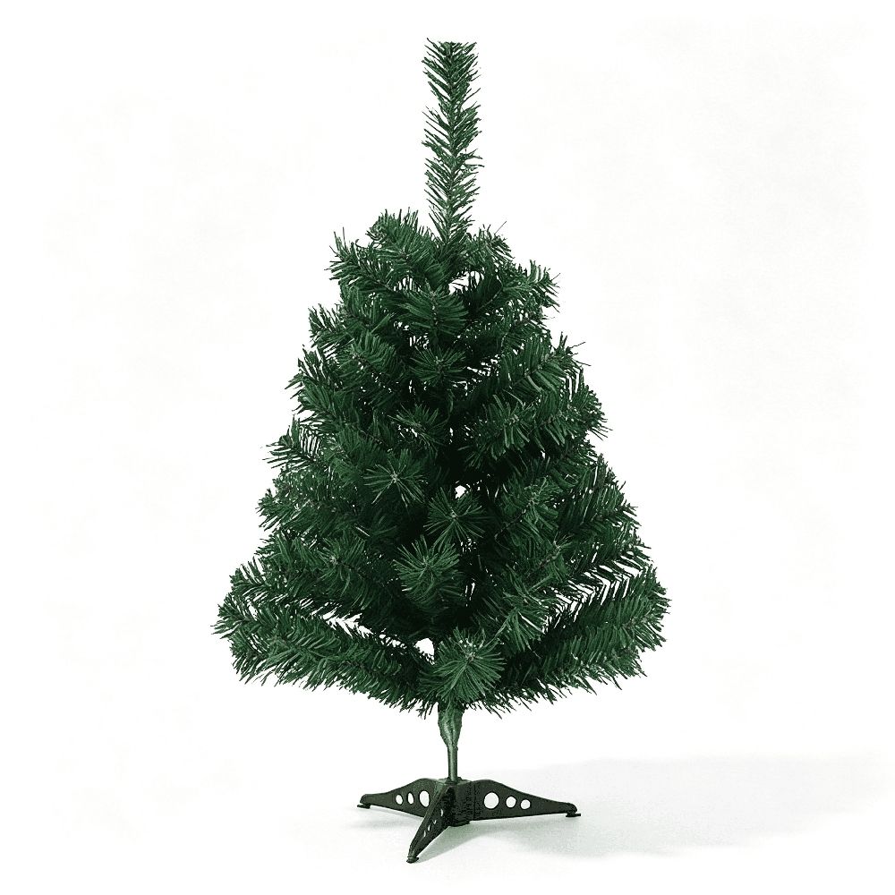 2ft Mini Tabletop Christmas Tree, 60cm Artificial  Small Tree with 50 Tips, PVC Christmas Tree with Plastic Stand for Desk Holiday Decor