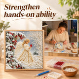 Christmas DIY Pearl Diamond Painting Kit for Adults, 5D Full Drill DIY, Round Painting for Home Wall Decor