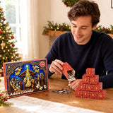 Christmas Advent Calendar Puzzle Blind Box, 24 Days Countdown Calendar with 24 Mini Jigsaw Puzzles, Festive Holiday Design Puzzle Set for Ki ds Teens Adults, Christmas Surprise Gift Family Game