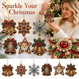 6 Pcs DIY Christmas Tree Pearl Diamond Art Hanging Ornaments Kit, Gem & Pearl Hanging Craft Decor for Holiday Window Christmas Tree Home Decoration.H