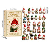 Christmas Gnome Advent Calendar 2026, 24 Days Countdown Calendar with Hanging Gnome Ornaments, Christmas Tree Decor Gift for Ki ds Family