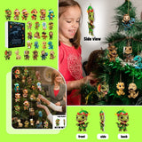 Dinosaur Advent Calendar, 24 Days Jurassic Winter Countdown with 24Pcs Acrylic Dino Ornaments, Baby Dinosaur Hanging Decor for Christmas Tree, Dinosaur Lover Gift