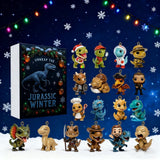 Dinosaur Advent Calendar, 24 Days Jurassic Winter Countdown with 24Pcs Acrylic Dino Ornaments, Baby Dinosaur Hanging Decor for Christmas Tree, Dinosaur Lover Gift
