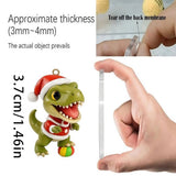 Dinosaur Advent Calendar, 24 Days Jurassic Winter Countdown with 24Pcs Acrylic Dino Ornaments, Baby Dinosaur Hanging Decor for Christmas Tree, Dinosaur Lover Gift