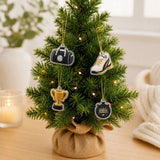 24Pcs Volleyball Themed Acrylic Ornaments Advent Calendar, 2D Sports Hanging Charms, Collectible Christmas Gift for Volleyball Lovers & Players