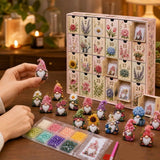 24 Days Gnome Diamond Painting Advent Calendar 2027, 24 Unique Flower Gnomes Diamond Art Kit, DIY Diamond Ornaments Countdown Calendar for Adults Beginners, Holiday Gift
