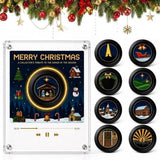 Christmas Vinyl Fridge Magnetic Music Player, Mini Record Player, NFC Discs