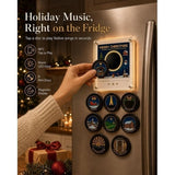 Christmas Vinyl Fridge Magnetic Music Player, Mini Record Player, NFC Discs