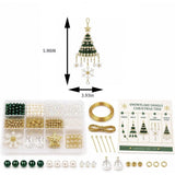 DIY Christmas Tree Beaded Ornament Kit Beginner Friendly Holiday Craft Set with Assorted Beads, Wire, Charms