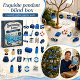 Swimming Lover Advent Calendar, 24 Days 2D Acrylic Ornaments Countdown Calendar, 24Pcs Flat Swimming Gear Hanging Decorations for Xmas Tree Swimmers Gift
