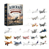 24‑Day Christmas Countdown Advent Calendar, 24 Unique Die‑Cast Mini Aircraft Models, Aircraft Toy Set, Holiday Surprise Gift for Festival Collection Display
