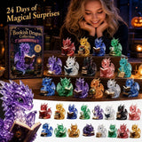 The Bookish Dragon Collection Advent Calendar 2026, 24 Days 2D Acrylic Dragon Ornaments Countdown Calendar, 24Pcs Flat Reading Dragon Hanging Decorations for Xmas Tree Book Lovers Gift