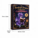 The Bookish Dragon Collection Advent Calendar 2026, 24 Days 2D Acrylic Dragon Ornaments Countdown Calendar, 24Pcs Flat Reading Dragon Hanging Decorations for Xmas Tree Book Lovers Gift