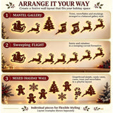 Antler Glow LED Reindeer Wall Decor, Warm Backlit Peel & Stick Christmas Wall Silhouette Lights, Lighted Reindeer Indoor Wall Accents for Living Room, Mantel, Entryway & Holiday Display
