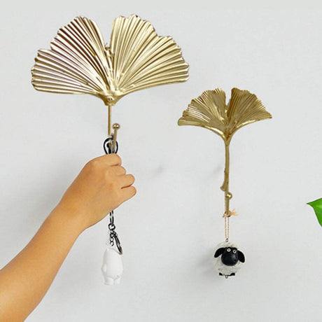 3 Pcs Wall Hanging Hook Wrought Iron Tropical Hawaii Leaf Shaped Hooks Hanger Punch Free Hat Towel Clothing Hook for Home