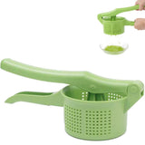 Creative Pressing Vegetable Stuffing Squeezer Fruit Squeezing Tool Hand-Pressure Dehydration Tool for Kitchen Dining(Green)