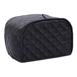 4 Slice Toaster Cover, Kitchen Small Appliance Cover Fingerprint and Greasy Protection,Machine Washable Polyester Toaster (Black)