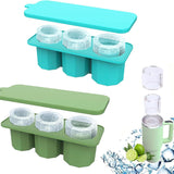 2 PCS Ice Cube Tray, Ice Cube Tray for Tumbler, New Silicone Ice Cube Maker With Lid, Easy Fill and Release Ice