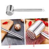 Meat Tenderizer Stainless Steel Heavy Meat Hammer Tool and Hand-Held Meat Tenderizing Needle Tool can Tenderize Steak