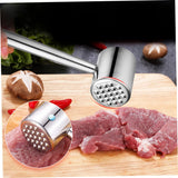 Meat Tenderizer Stainless Steel Heavy Meat Hammer Tool and Hand-Held Meat Tenderizing Needle Tool can Tenderize Steak