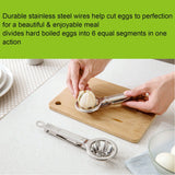 Best Utensils Stainless Steel Egg Slicer Wedger Cutter, Divides Hard Boiled Eggs Into Equal Segments In One Action
