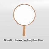 Desk Table Mirror with Mental Stand, 3X Magnification Small Wooden Desktop Mirror,360° Rotation Countertop Mirror for Makeup