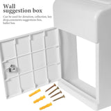 Lockable Outdoor Wall Mount Mailbox in White, Metal and Plastic Letter Box for Secure Mail Storage