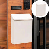 Wall-Mount Mailbox, Large Capacity Mail Box, Galvanized Steel Rust-Proof Metal Post Box, Mailboxes for Outside,11.4"x8.66"x2.56" White