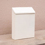 Wall-Mount Mailbox, Large Capacity Mail Box, Galvanized Steel Rust-Proof Metal Post Box, Mailboxes for Outside,11.4"x8.66"x2.56" White