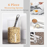18PCS Measuring Cups and Spoons Set,Include 7 Nesting Measuring Cups,6 Measuring Spoons and 5 Mini Spoons,Stainless Steel Metal Measuring Set,Kitchen Gadgets for Cooking & Baking