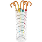 Umbrella Stand Rack,Free Standing Round Metal Umbrella Holder,Walking Sticks Umbrella Bins Waterproof Umbrella Storage Rack 16.5 x 6 inch Hollow Umbrella Storage Bucket for Indoor Home Office(white)
