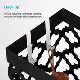 Square Umbrella Stand Rack Metal Umbrella Holder with Drip Tray For Home Office Decoration,Black