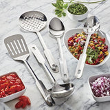 5 Piece Stainless Steel Cooking Utensil Set - Durable Kitchen Gadgets - Metal Kitchen Accessories - Easy to Clean Kitchen Tools