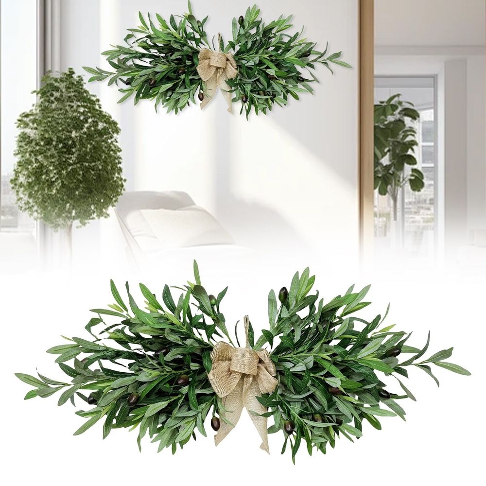 Flower Green Artificial Olive Flower Spring Flower With Green Olive Fruit Wedding Arch Wall Home Garden Decoration for Wedding Arch Party Wall Home Garden Decor