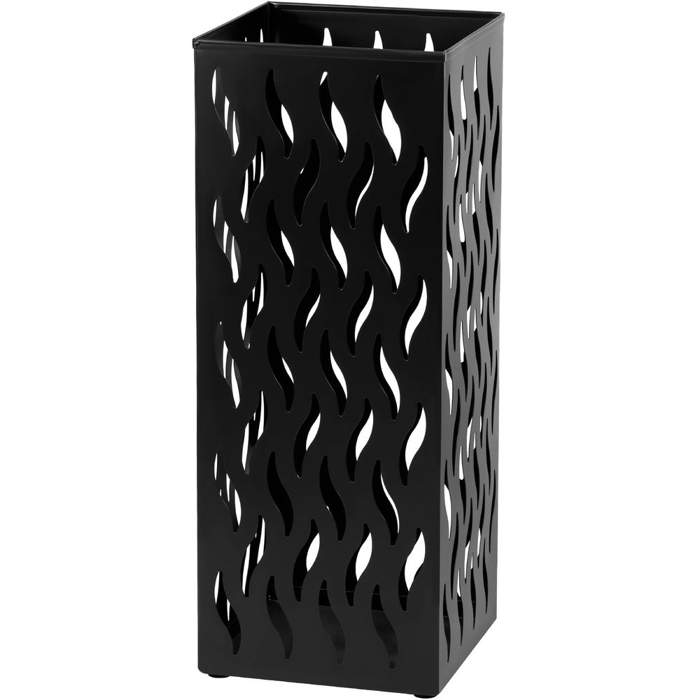Metal Umbrella Indoor Holder Entryway Hollowed Square Decorative Umbrella Racks and Stands Freestanding Storage Organizer (6.5*6.5*16.5in)