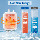 3500W Electric Tankless Water Heater Shower Head Set with LCD Display,Instant Hot Water for Home Use,White