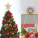 Christmas Tree Star Topper-Golden Xmas Tree Topper Star for Christmas Tree Decoration,25 x 30cm