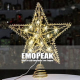 Art 20 LED Christmas Tree Topper,8 x 10Inch Indoor Outdoor Star Treetop Light Two Modes (Keep Light ON/Flash) for 1.5Ft to 9Ft Christmas Tree (Gold,8 x 10 Inch)