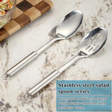 Cooking Spoons Set,Stainless Steel Kitchen Solid Slotted Spoon,Cooking Utensils Set,Mixing,Serving,Stiring Large Spoons,Gifts for Home,Restaurant