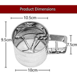 1.25 Cup Premium Stainless Steel Flour Sifter for Baking – Baking Sifter with Spring Action Handle – Double Mesh Sifter for Flour,Powdered Sugar,Baking Powder (Small)