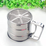 1.25 Cup Premium Stainless Steel Flour Sifter for Baking – Baking Sifter with Spring Action Handle – Double Mesh Sifter for Flour,Powdered Sugar,Baking Powder (Small)