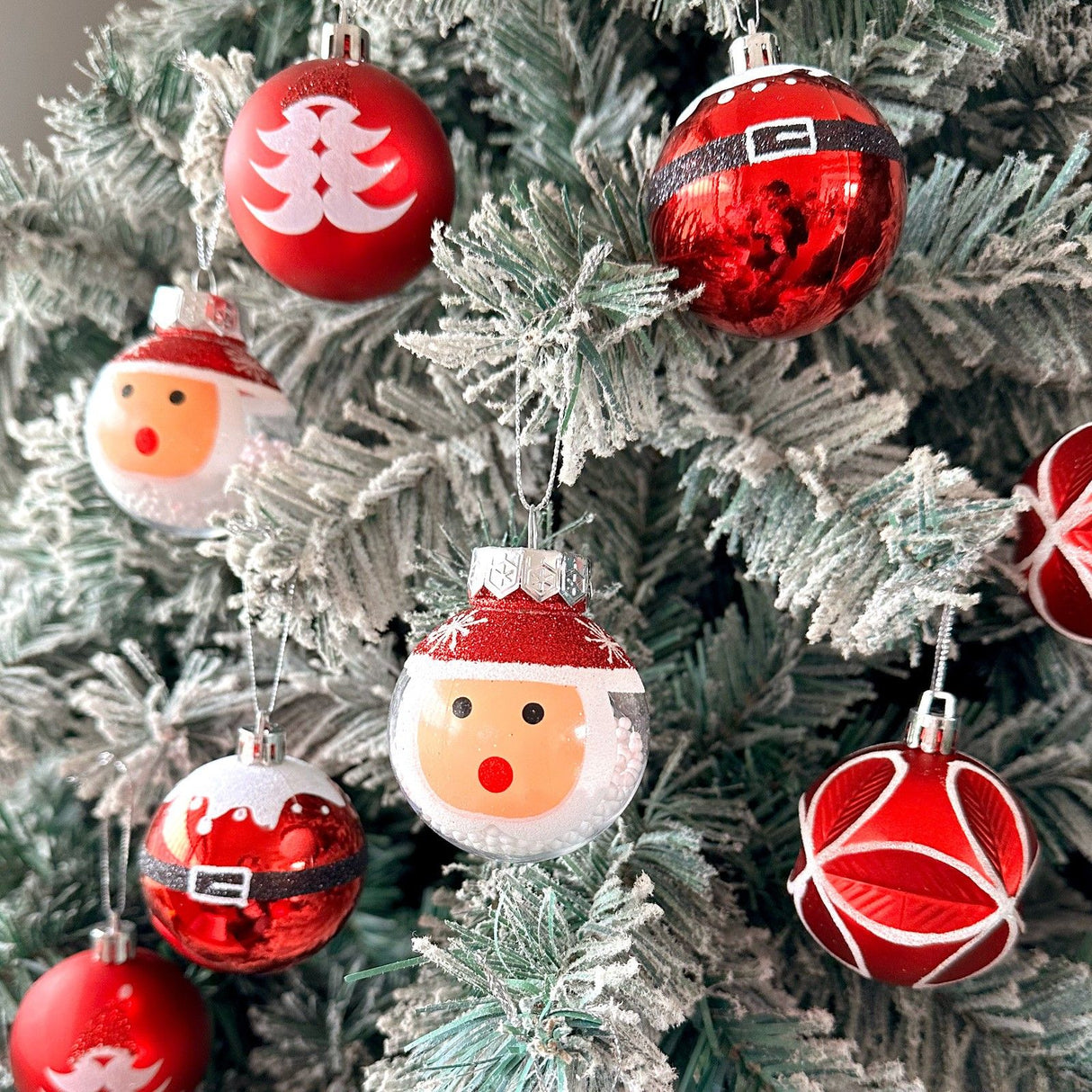 9pcs Christmas balls, Christmas tree decorations, shatterproof birthday hanging balls, Halloween holiday wedding decorations