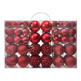 100pcs Christmas Baubles Shatterproof Dark Red, Christmas Tree Decorations Ball Ornaments Balls Xmas Hanging Decorations Holiday Decor