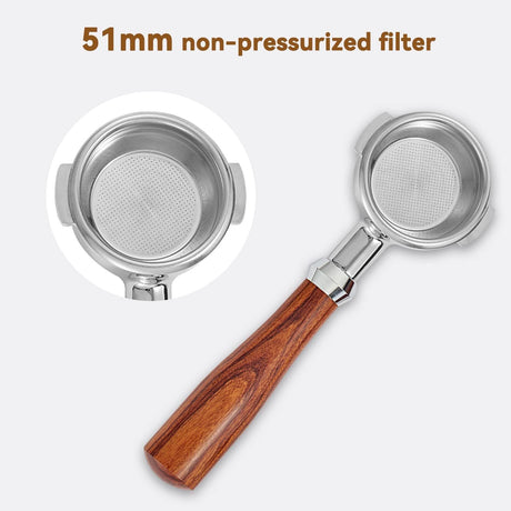 Stainless Steel Coffee Filter,Double Layer Pressurized Filter Basket Espresso Filter Basket for Coffee Machine