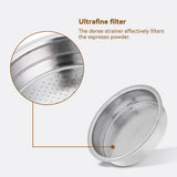 Stainless Steel Coffee Filter,Double Layer Pressurized Filter Basket Espresso Filter Basket for Coffee Machine