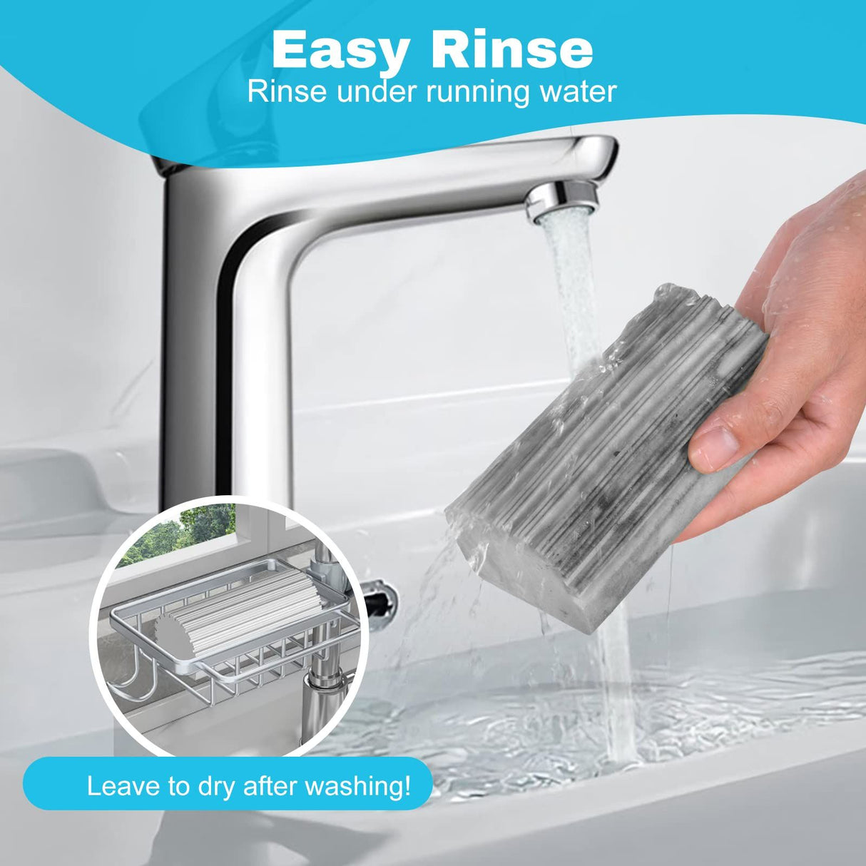 4pcs Damp Dusting Sponge Duster Grey, Household Clean Sponges Duster for Cleaning Baseboards Wet Sponges Cleaning Supplies Tool
