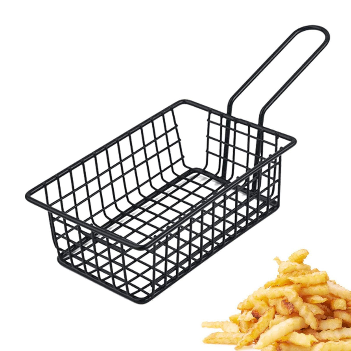 Metal Food Fry Basket | French Fries Basket | Wire French Fries Basket, Anti Scald Food Fry Cooking Baskets for Party