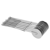 Wheel Dough Divider Adjustable Arm Rust‑Free High Hardness Stainless Steel Hotel Restaurant(Seven round pizza slice)