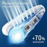 Portable Neck Fan, Bladeless Neck Fan,Battery Operated Neck Fan,Faster Cooling, Ultra Quiet, Suitable for Home, Office, Sports