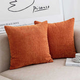 Burnt Orange Pillow Covers 18X18 Inch 4 Modern Farmhouse Rustic Decorative Throw Pillow Cover Square Cushion Case